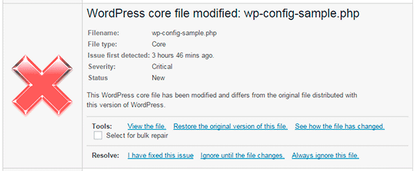 Wordfence plugin wordpress falso positivo