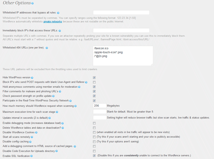 Wordfence Security Plugin para WordPress scan schedule